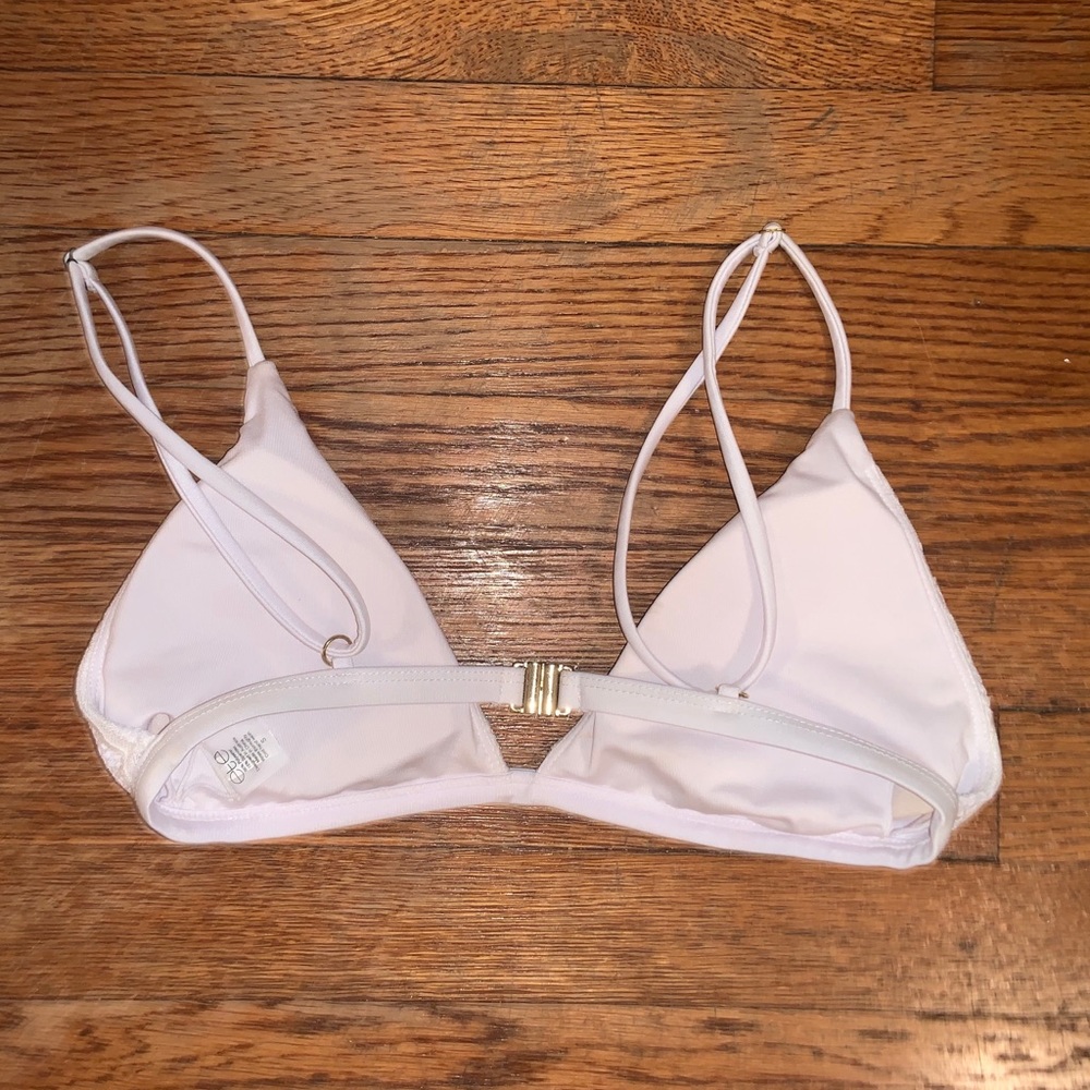 Ete Swimwear Tula White Lace Bikini Top Medium - Picture 5 of 6